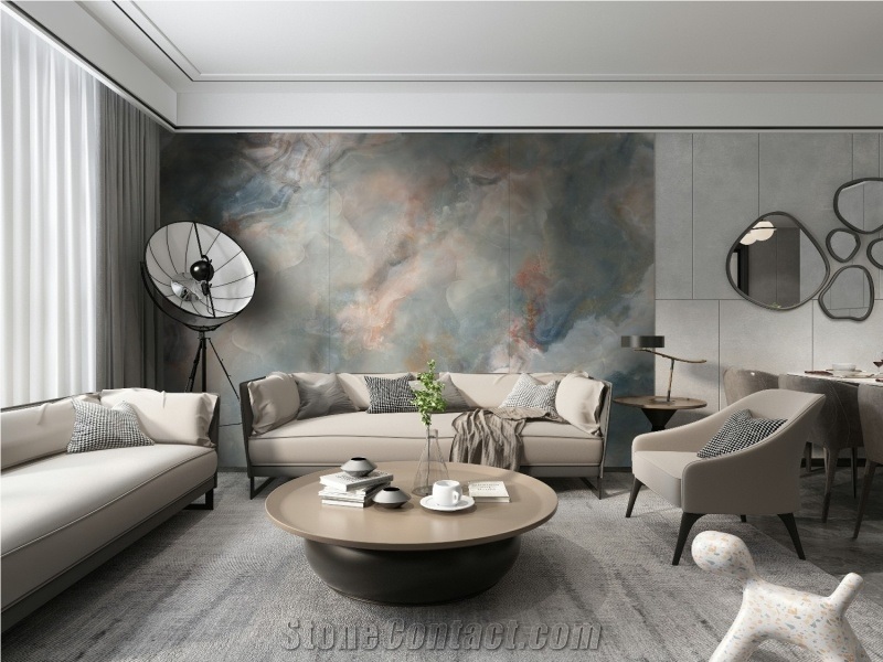 The Chiangnan Misty Rain Sintered Stone Polished Slab