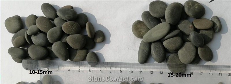 Natural Black Water Polished River Pebbles For Garden