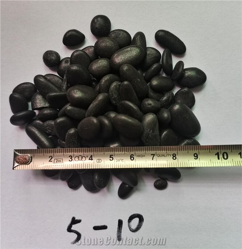 Natural Black Water Polished River Pebbles For Garden