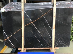 Nero St Laurent Gold Black Marble Polished Slab
