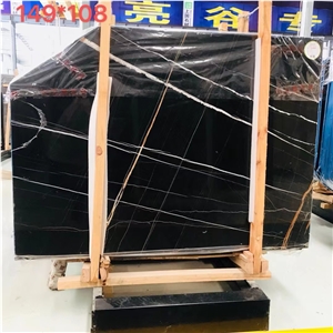 Nero St Laurent Gold Black Marble Polished Slab