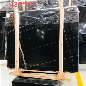 Nero St Laurent Gold Black Marble Polished Slab