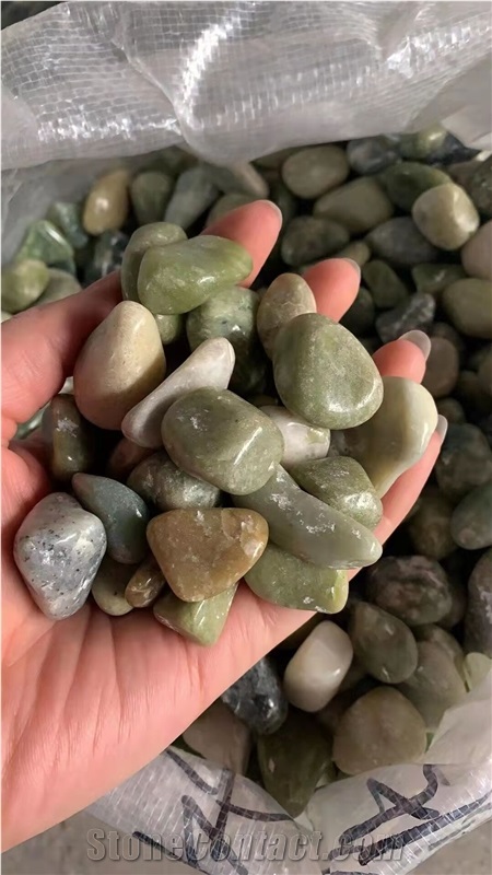Polished Green River Pebble 3-5Cm