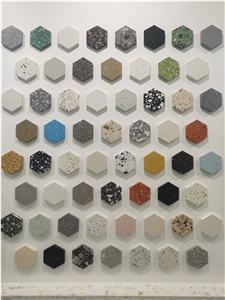 Authentic Cement Terrazzo Big Aggregate Tile Slab