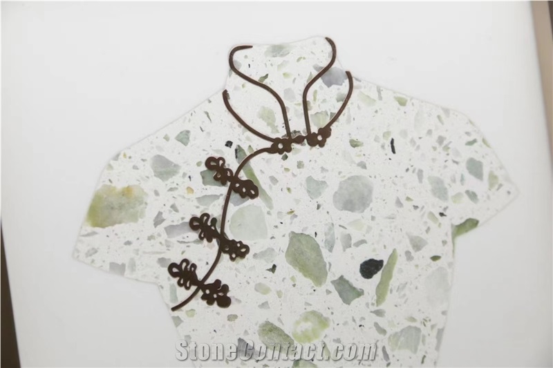 Cement Terrazzo Tile Slab Show Piece Decoration