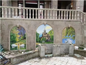 Ceramic Nature Stone Mosaic Tile Glass