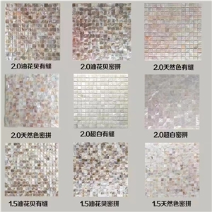 Mother Of Pearl Shell Mosaic Pattern Tile Nature