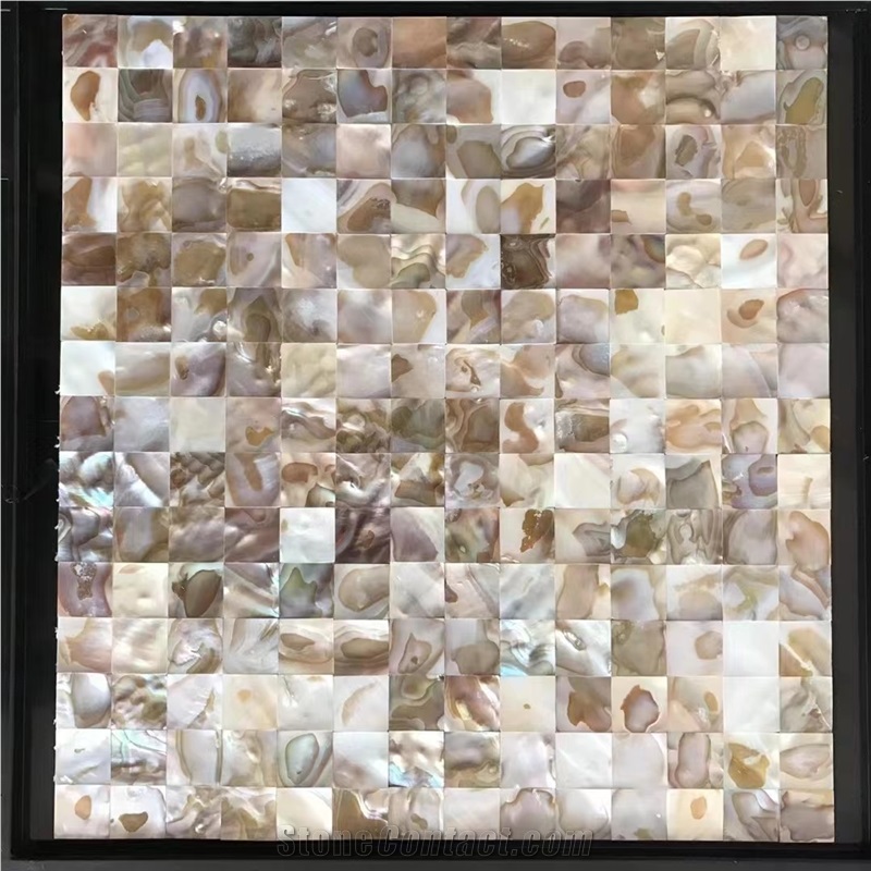 Mother Of Pearl Shell Mosaic Pattern Tile Nature