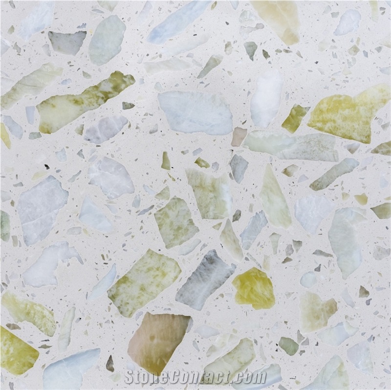 Outdoor Cement Terrazzo Tile Aggregate Bespokely