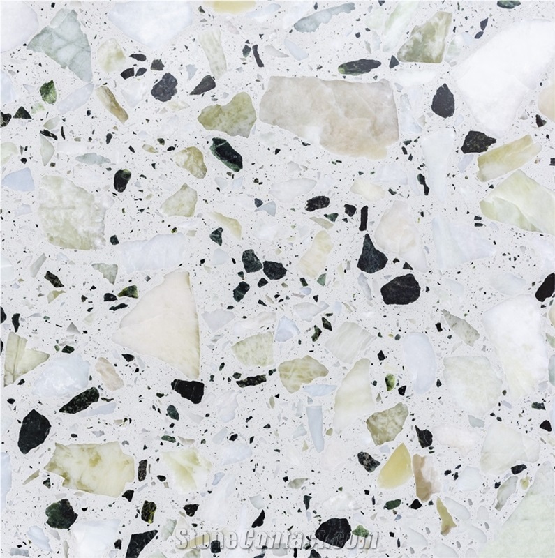 Outdoor Cement Terrazzo Tile Aggregate Bespokely