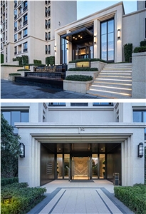 Outdoor Wall Limestone Look Cement Terrazzo White