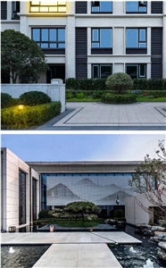 Outdoor Wall Limestone Look Cement Terrazzo White
