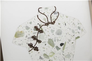 Semi Precious Aggregate Customized Cement Terrazzo Tile