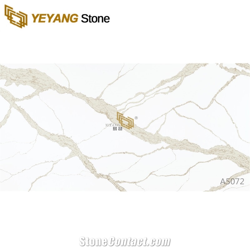 Calacatta Gold Vein Quartz Countertop Manufacturers A5072