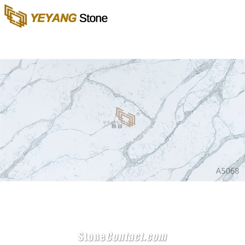 Engineered Calacatta Quartz Kitchen Benchtops A5068