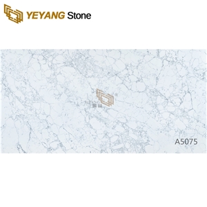 White Marble Effect Quartz Worktop Kitchen A5075