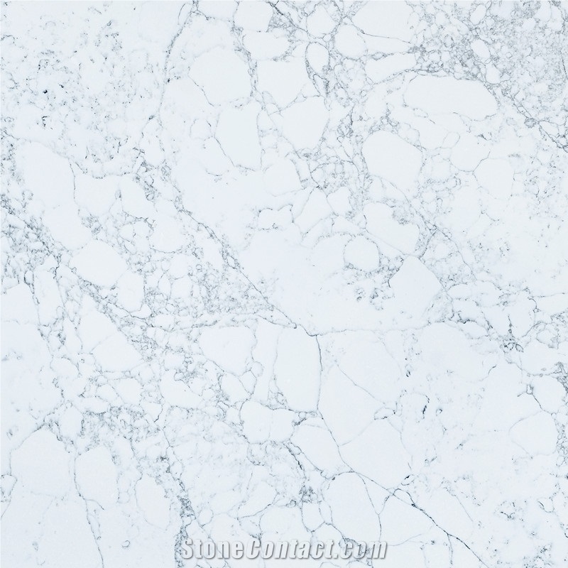 White Marble Effect Quartz Worktop Kitchen A5075