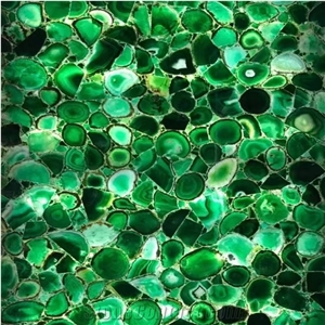 Green Carnelian Semi Precious Wall Decoration