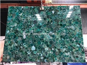 Green Carnelian Semi Precious Wall Decoration