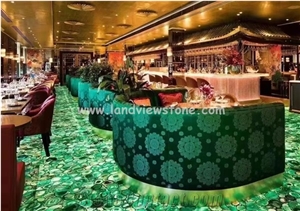 Green Carnelian Semi Precious Wall Decoration