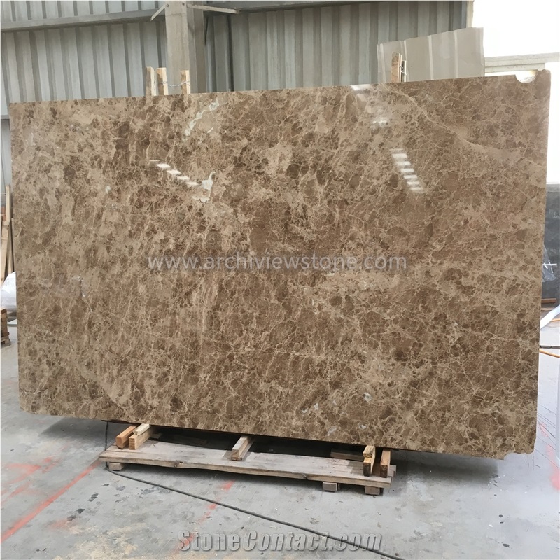 Light Crystal Emperador Marble Slabs Tiles