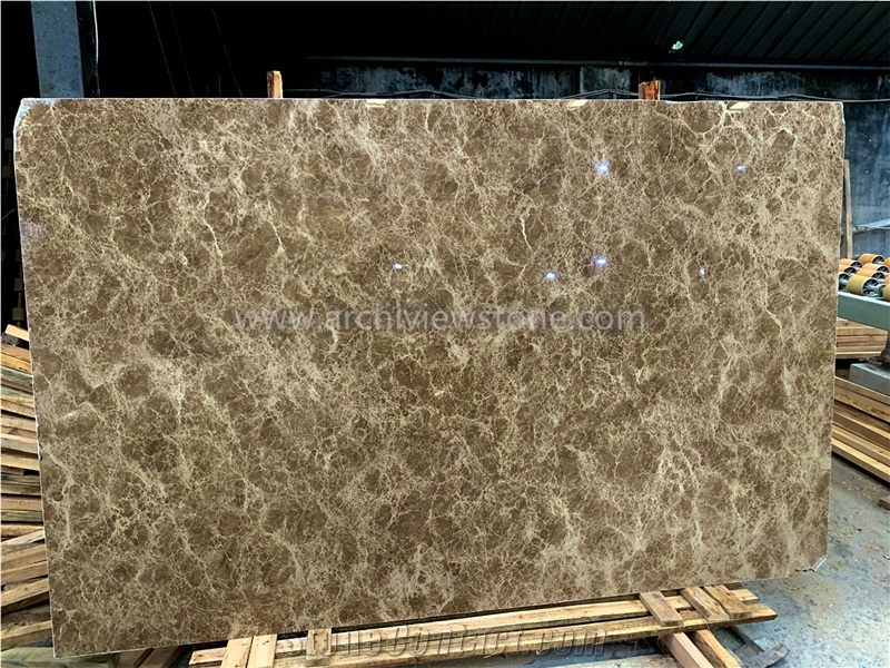 Light Crystal Emperador Marble Slabs Tiles
