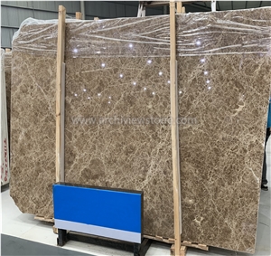 Light Crystal Emperador Marble Slabs Tiles