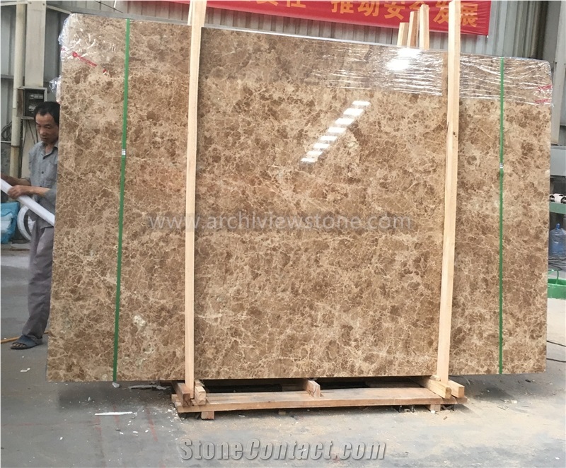 Light Crystal Emperador Marble Slabs Tiles