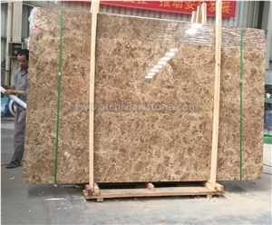Light Crystal Emperador Marble Slabs Tiles