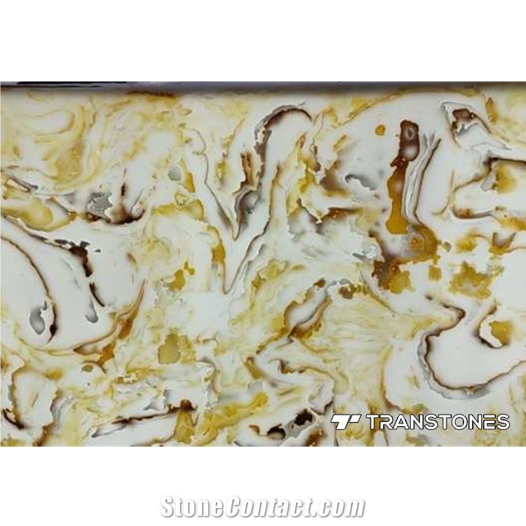 Glossy Stone Slabs Faux Artificial Onyx Panel