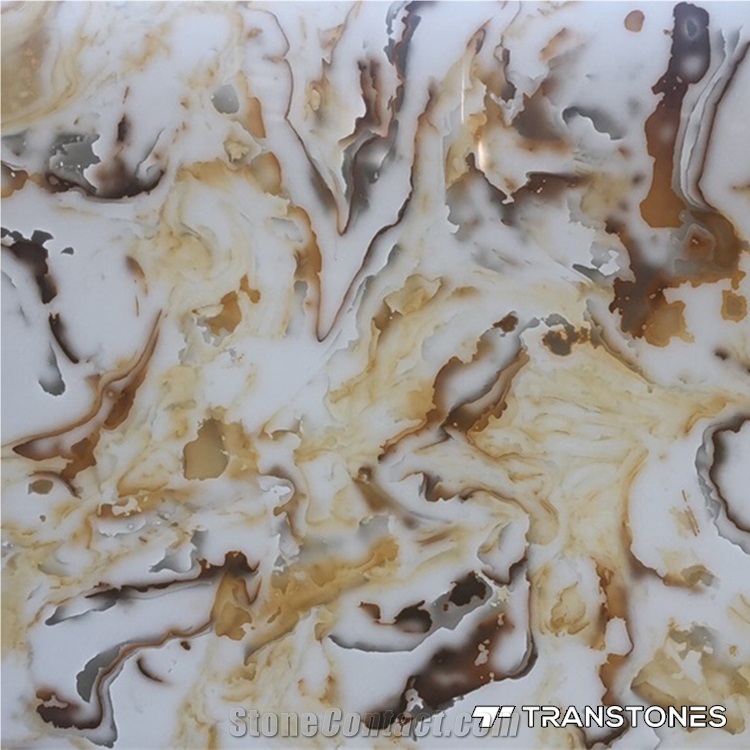Glossy Stone Slabs Faux Artificial Onyx Panel