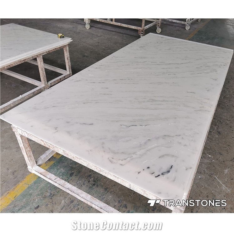 Polished Resin Artificial Onyx For Ceiling Decor
