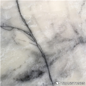 Translucent Grey Alabaster Resin Stone Artificial Tiles