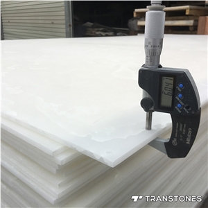 Translucent White Alabaster Decorative Artificial Stone