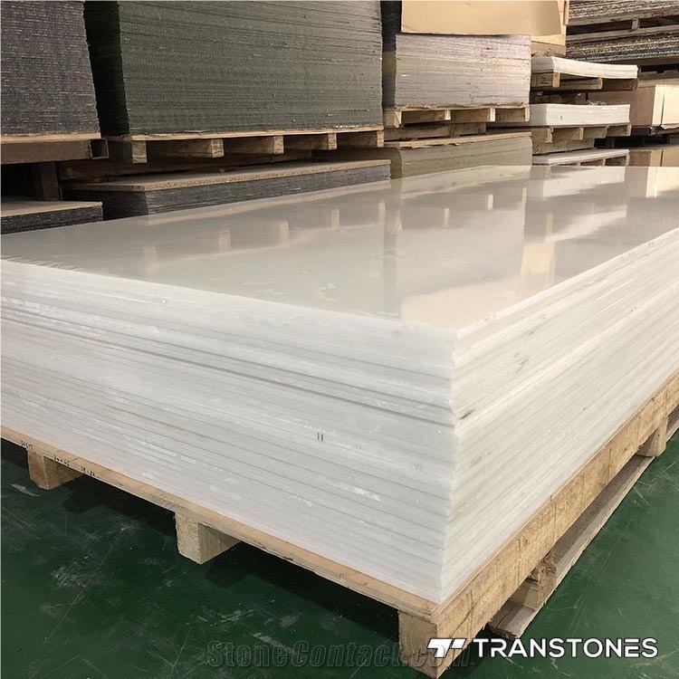 Translucent White Alabaster Decorative Artificial Stone