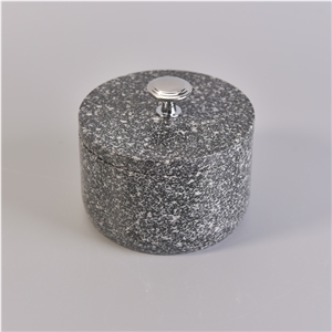 STS Black & White Terrazzo Storage Jar, Candle Jar With Lids