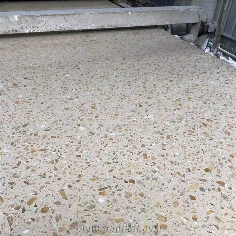 STS Yellow Terrazzo Artificial Stone Terrazzo Slabs
