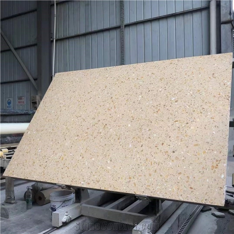 STS Yellow Terrazzo Artificial Stone Terrazzo Slabs