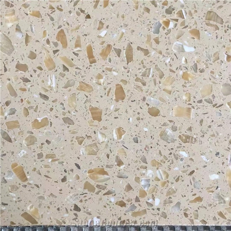 STS Yellow Terrazzo Artificial Stone Terrazzo Slabs