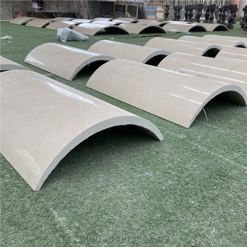 Beige Marble Column Panel Cladding