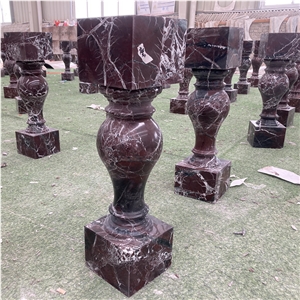 Rosso Levanto Marble Balustrade, Railing, Handrail Staircase Rosso Levanto Marble Balustrade, Railing, Handrail Staircase