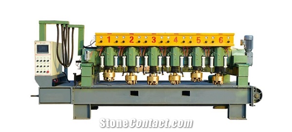 Fully Automatic 4 Heads Litchi Surface Bush Hammer Stone Machine