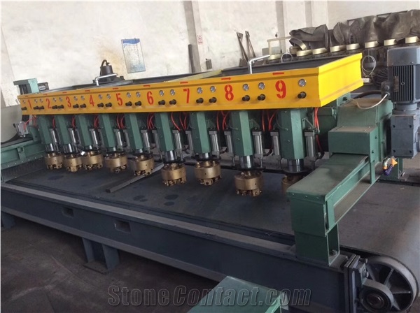 Fully Automatic 4 Heads Litchi Surface Bush Hammer Stone Machine
