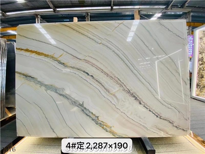Aquarella Quartzite Aqua Royal Gold Slab In China Market