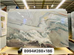 Aquarella Quartzite Aqua Royal Gold Slab In China Market