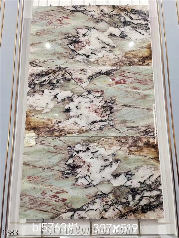 Botanic Wave Quartzite Verde Green Slab In China Market