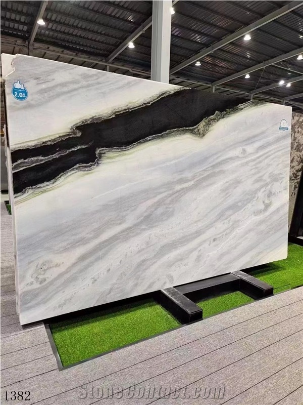 Brazil Bianco Milano Marble Panda White Slab In China Market