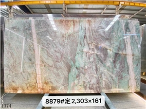 Brazil Green Botanic Bordeaux Quartzite Slab Tile In China