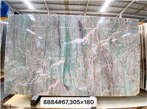 Brazil Green Botanic Bordeaux Quartzite Slab Tile In China