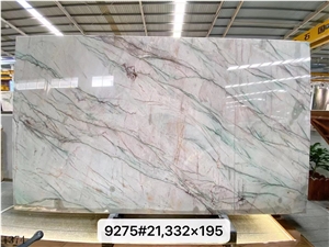 Brazil Green Botanic Bordeaux Quartzite Slab Tile In China